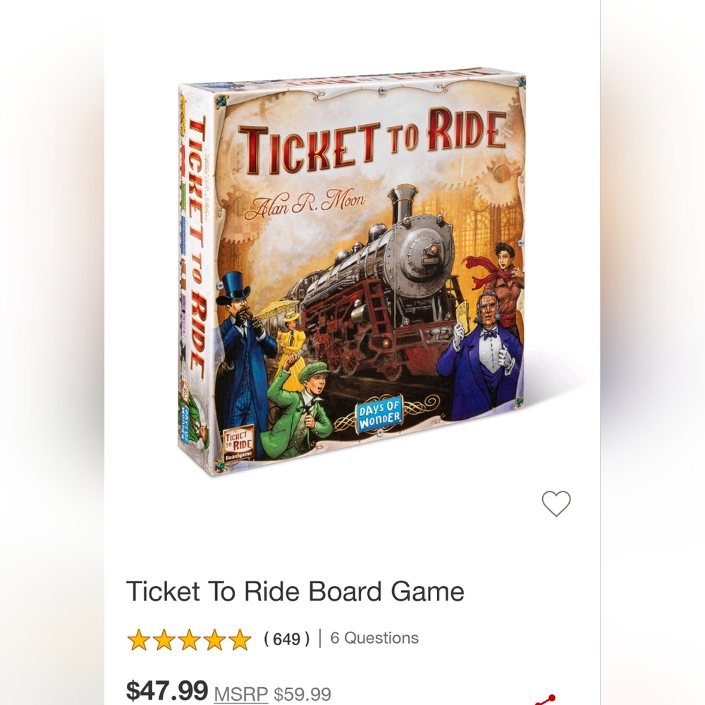 Ticket to Ride Board Name
